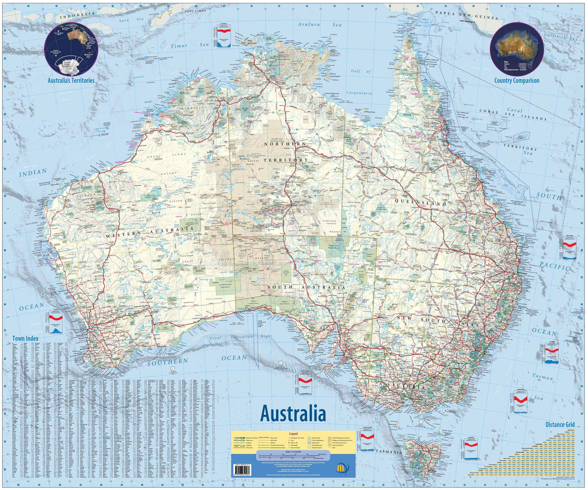 Carte de Australie