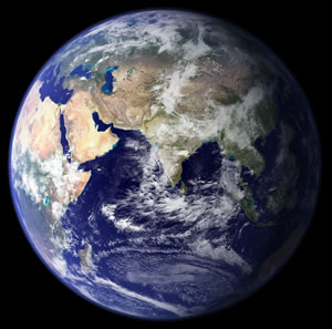 Photo satellite hémisphère est