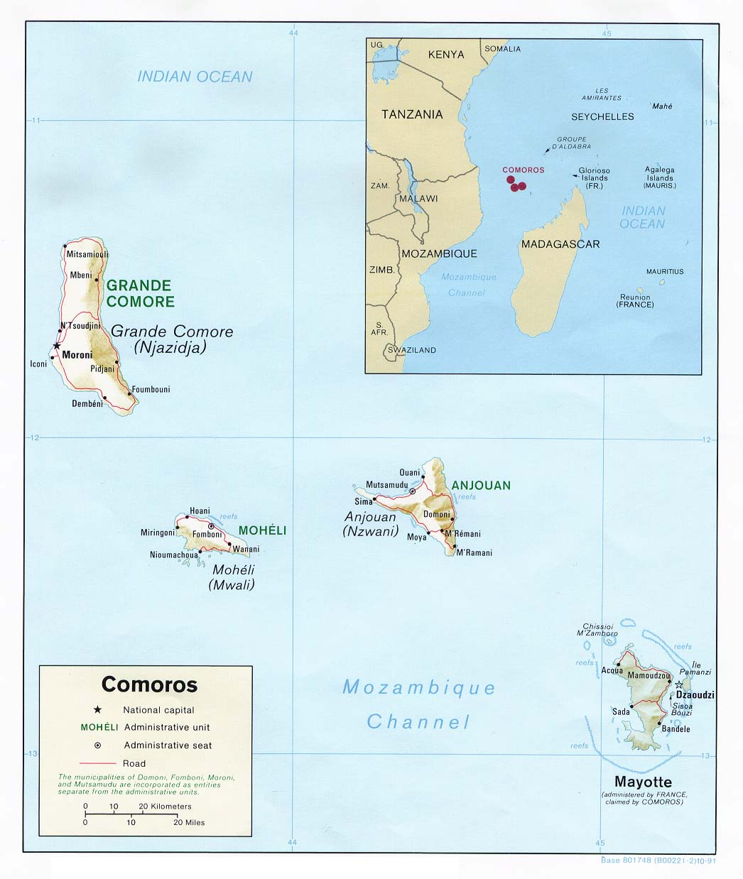 Carte de Comores