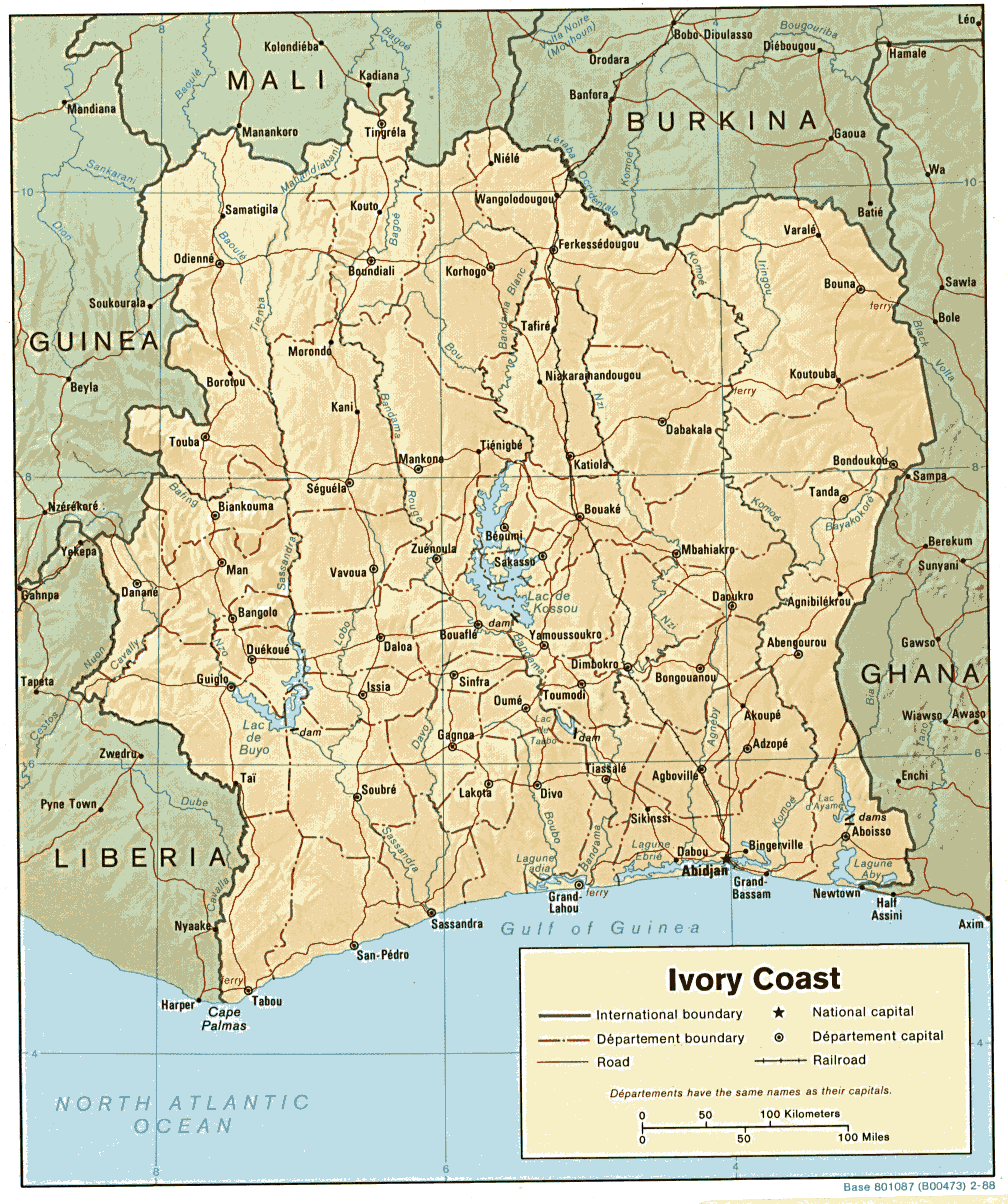 Carte Côte d Ivoire