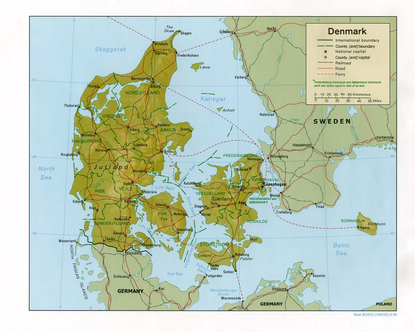 Carte de Danemark