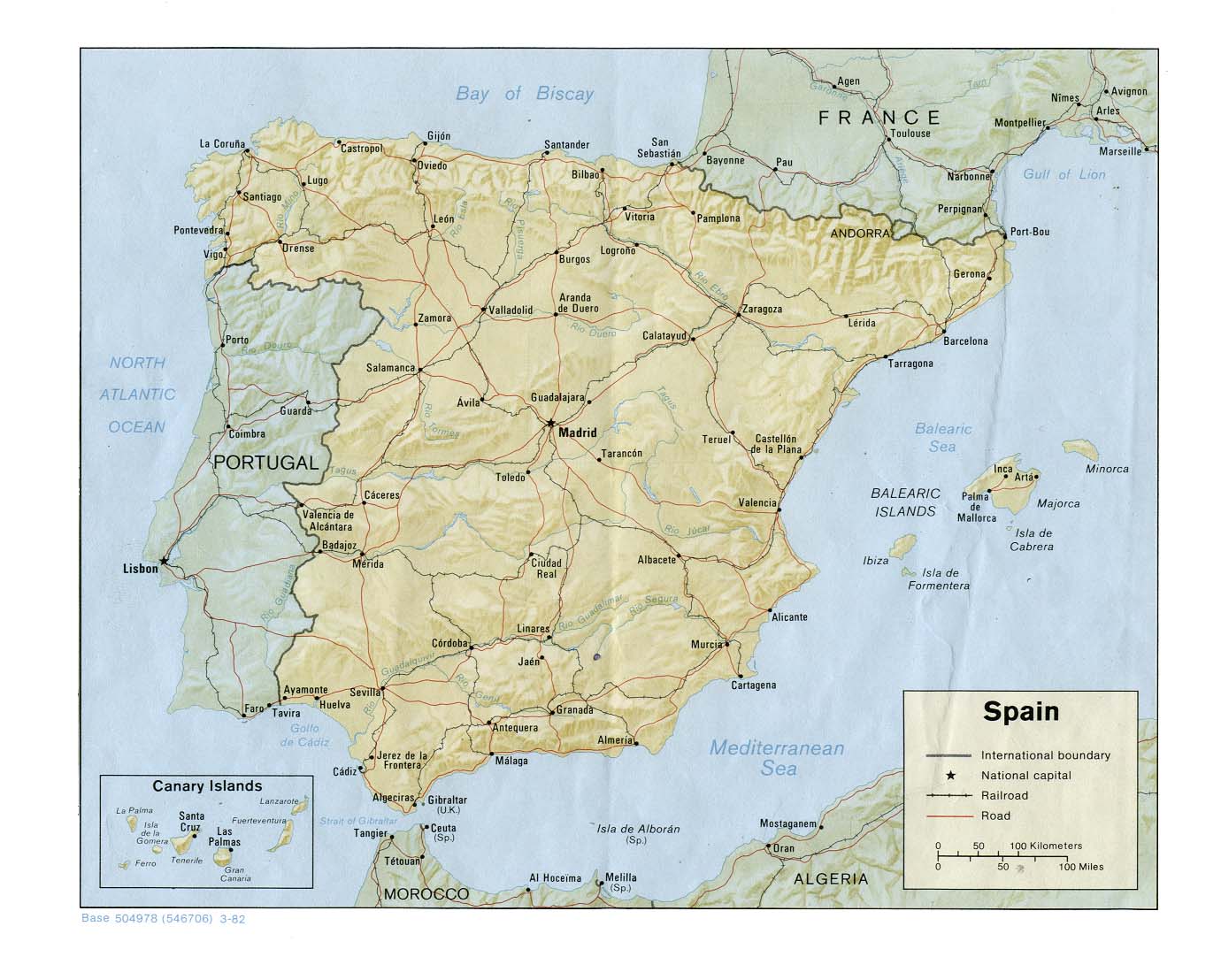 Carte de Espagne