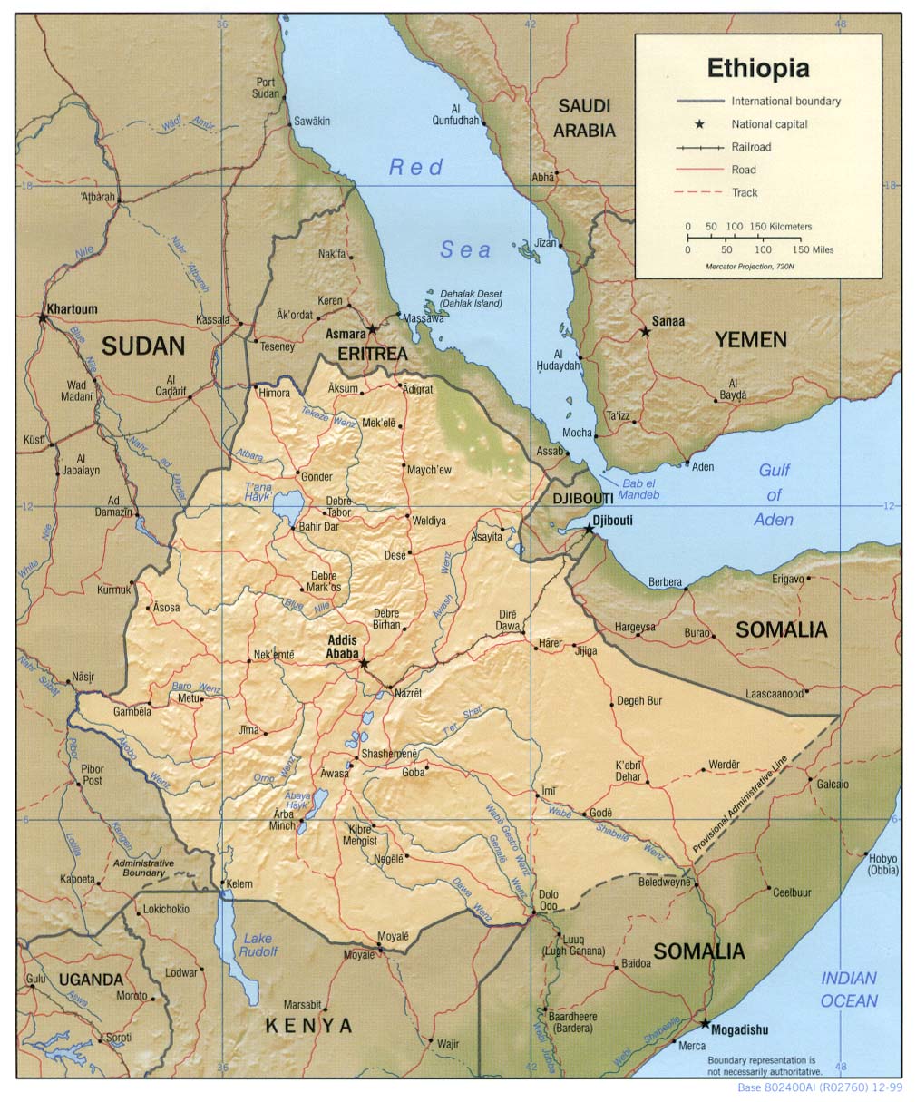 Carte de Ethiopie