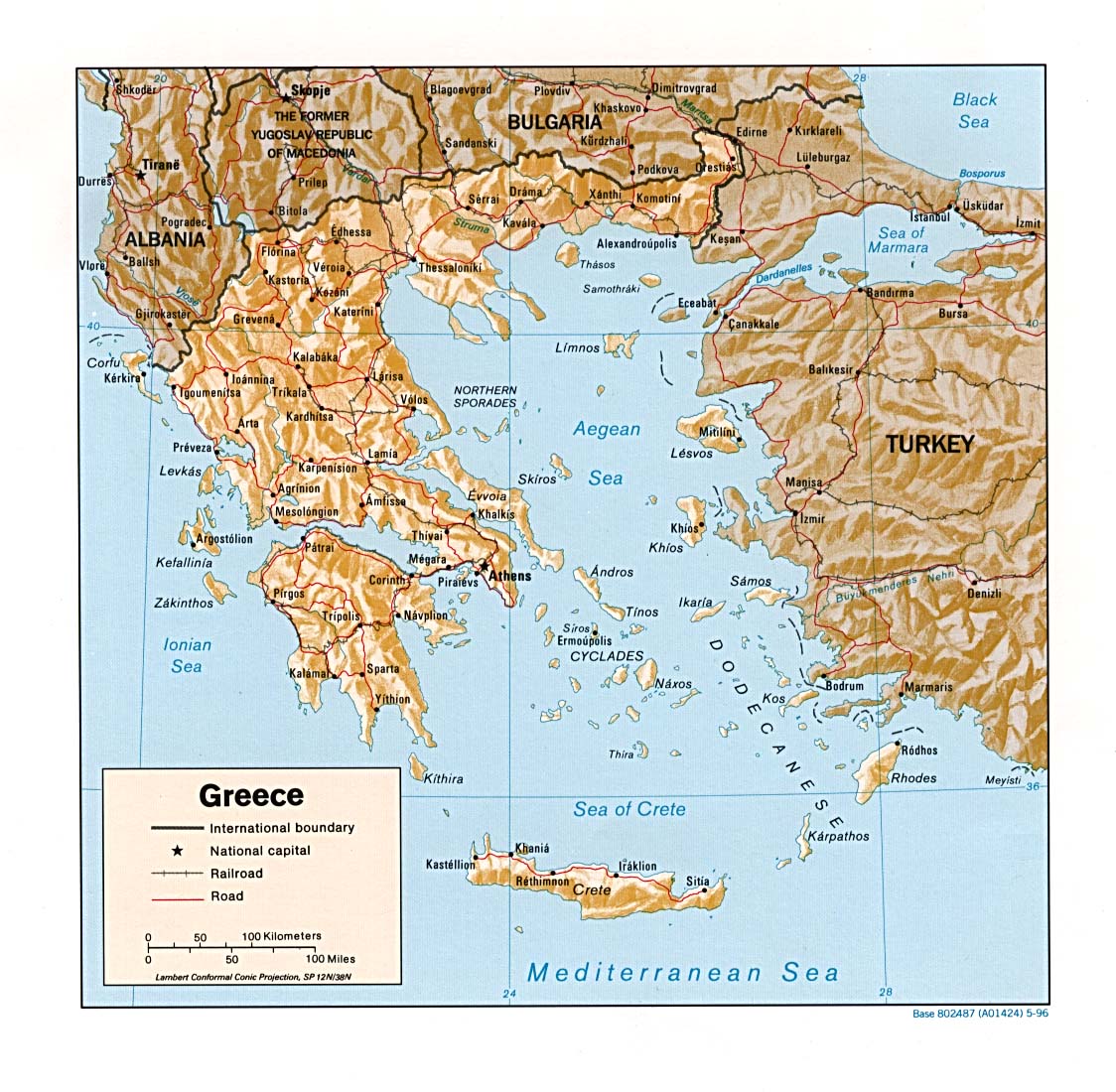 Carte de Grèce