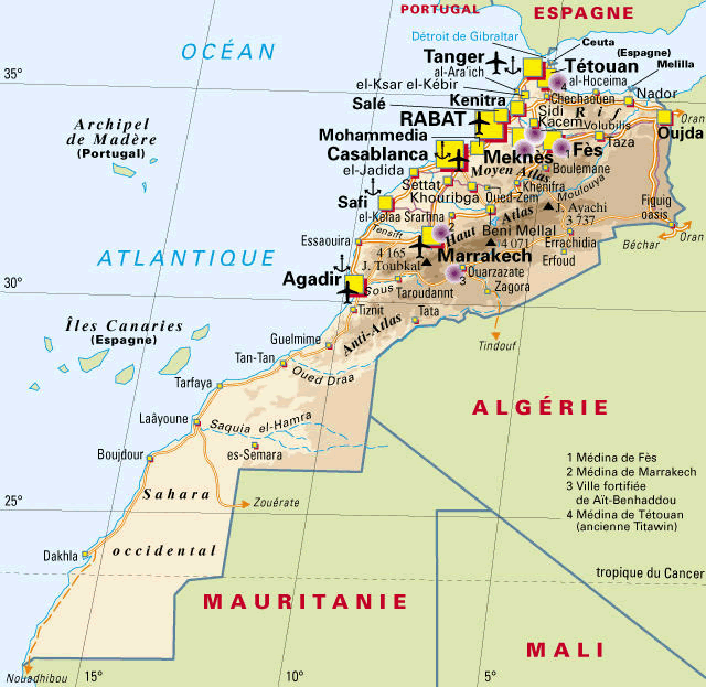 Carte de Maroc