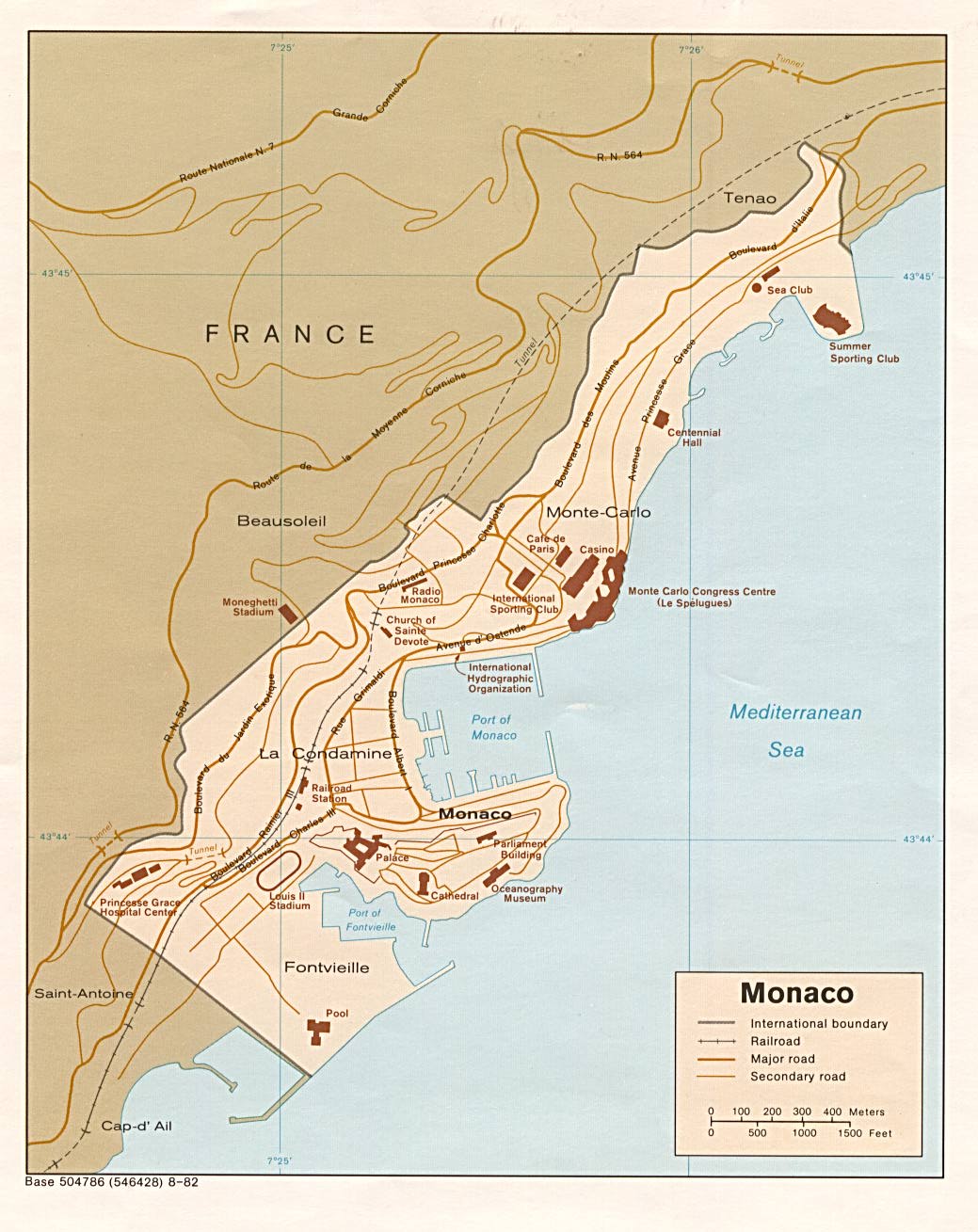 Carte de Monaco