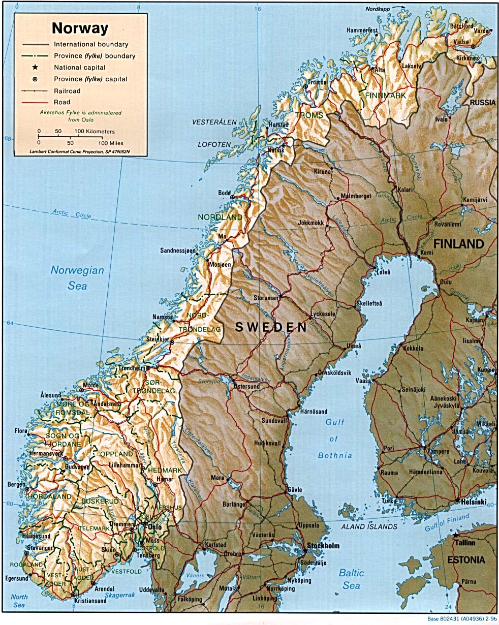 Carte de Norvège