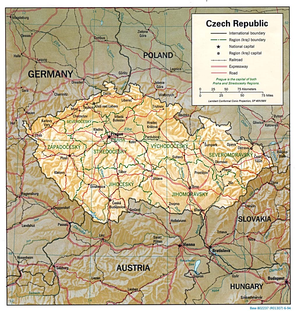 Carte de République Tchèque