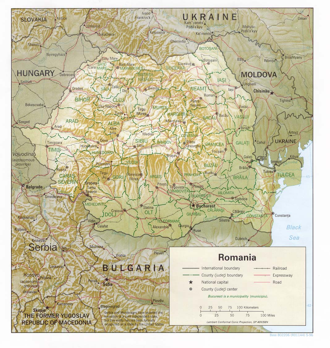 Carte de Roumanie