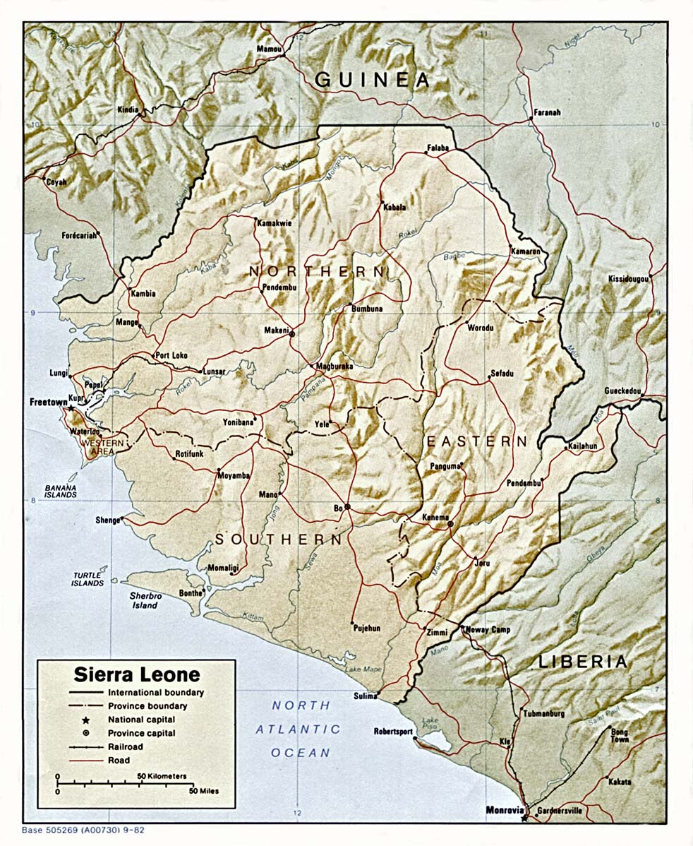 Carte de Sierra Léone
