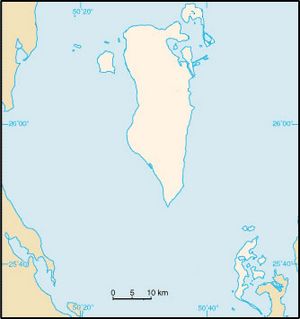 Carte Bahreïn vierge couleur