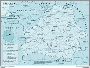 Carte Biélorussie