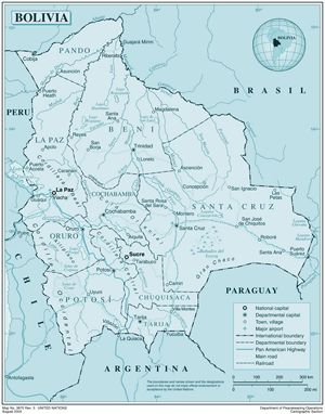 Carte Bolivie