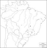 Carte noir et blanc Brésil