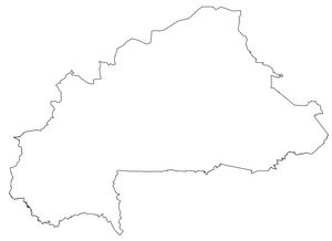 Carte Burkina Faso vierge