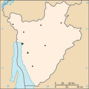 Carte grande villes Burundi
