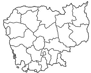 Carte Cambodge vierge