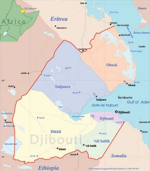 Grande carte Djibouti