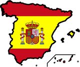 Carte drapeaux Espagne