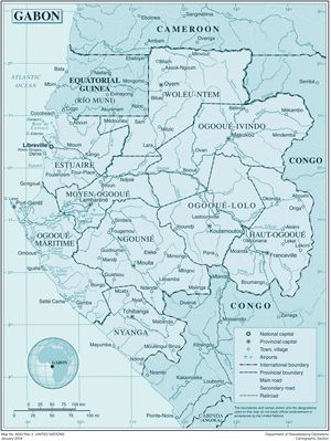 Carte Gabon