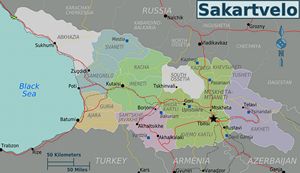 Carte régions Géorgie couleur