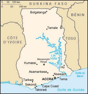 Carte des villes Ghana