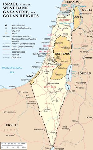 Grande carte Israël