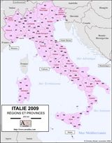 Carte départements Italie