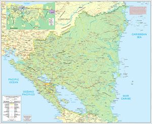 Carte routière Nicaragua
