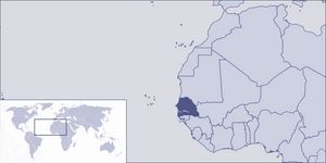 Localiser Sénégal sur carte du monde