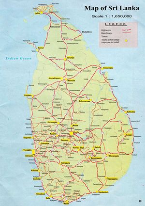 Carte Sri Lanka