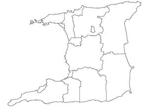 Carte Trinité-et-Tobago vierge