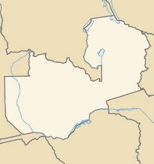 Carte Zambie vierge couleur