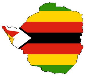 Carte drapeaux Zimbabwe